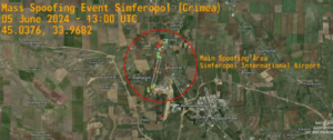 Spoofing all'aeroporto internazionale di Simferopol