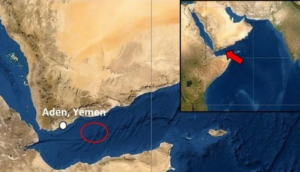 portacontainer greca nel Golfo di Aden