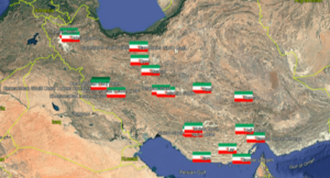 25 cluster di missili balistici  droni iraniani,