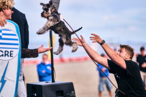 Cameron Maramenides forgot his dog for the podium