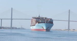 Maersk container ship in the Suez Canal