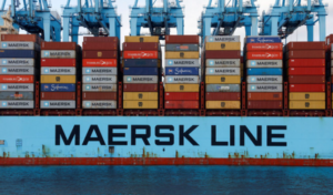 container a bordo della Triple-E di Maersk Majestic