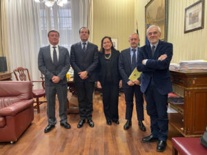 Domenico De Crescenzo, vice ministro Maurizio Leo, Cristiana Marrone, Carlo De Ruvo, Giuseppe Mele