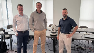 Zelim's Technical Lead Rory Hughes, Zelim CTO Doug Lothian, and Commander Matthew Mitchell, who joins Zelim to head up the company's expansion across North America